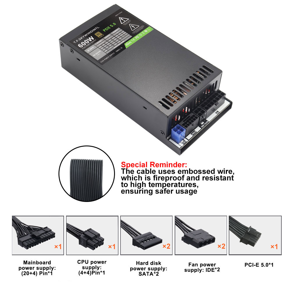 Блок питания ATX 3.0 PCI-E Gen – обзор и цена Flex Atx Power Supply 600W 1U